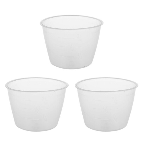 Plastic 120Ml Electric Cooker Rice Measuring Cup 6Pcs Clear White