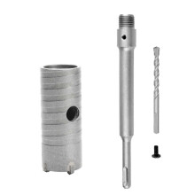 Set di punte per trapano a percussione SDS Plus con albero rotondo per cemento e calcestruzzo.