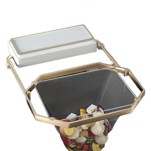 Veneer Sink Filter, Folding Corner Sink Filter, with Disposable Mesh Bag, Efficient Kitchen Waste C