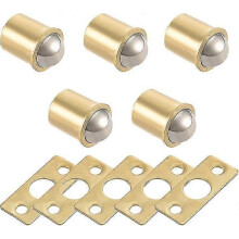 11mm Brass Plated Ball Lock for Cabinet Door, 5-Piece Set
