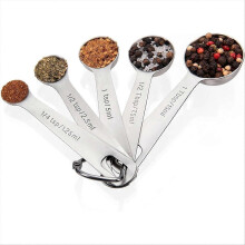 Measuring Spoons Set of 5-18/8 Stainless Steel Heavy Duty Teaspoons for Dry and Liquid Ingredients