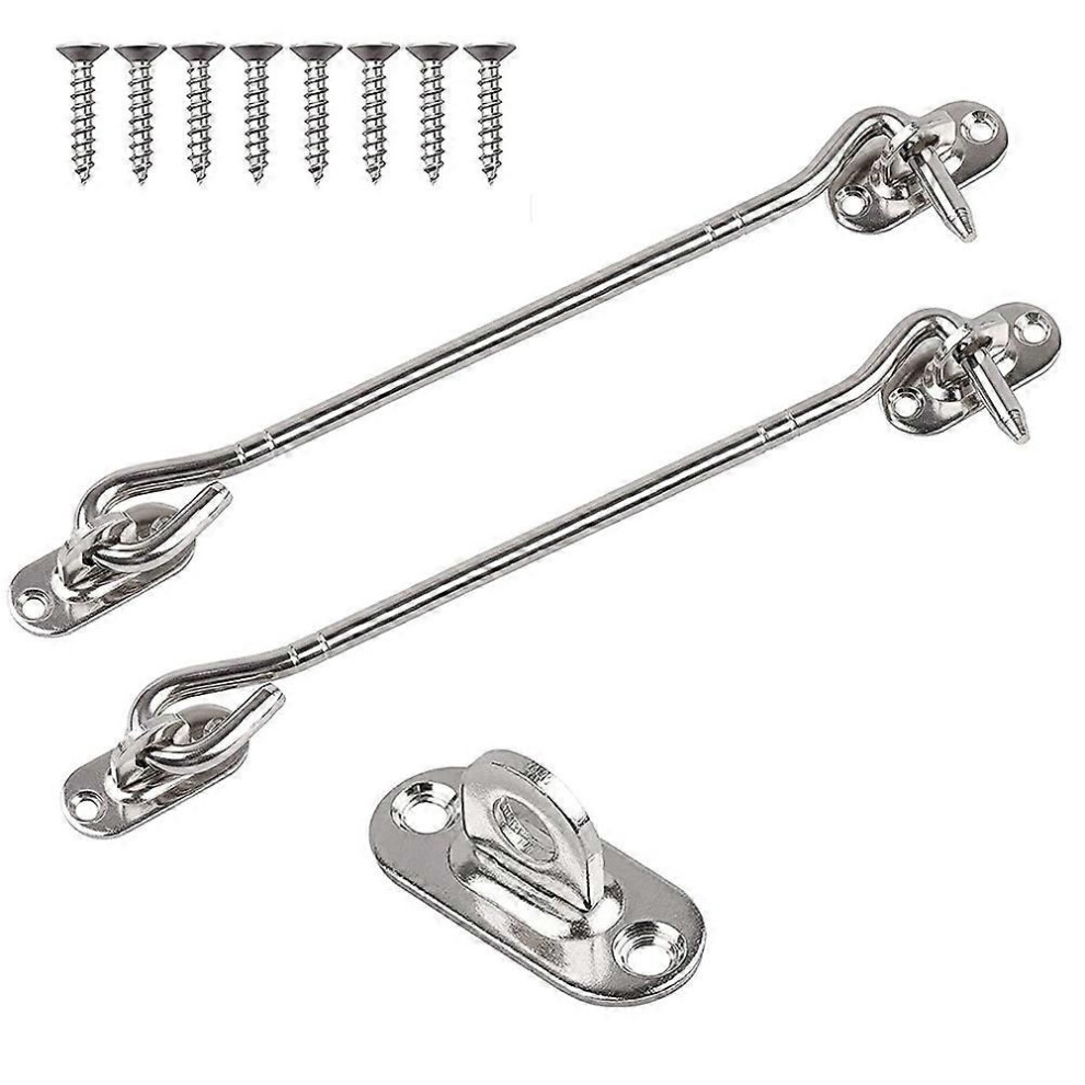 2 Pcs Cabin Hook (8 Inch) With Screws - For Shutter Shed Window 9319739714838