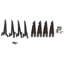 8 Pcs Furniture Box Rotatable Folding Lid Support Hinge Bronze Tone, 4 Pcs 10cm & 4 Pcs 6.8cm