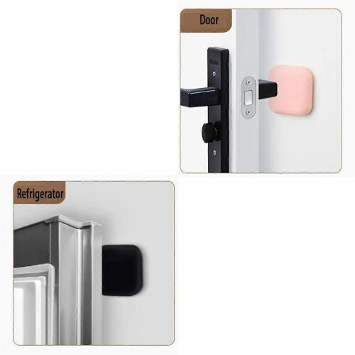 Silicone Door Stopper Wall Protector Pads - Self-Adhesive, Pink 1