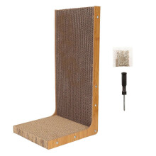 Cat Scratching Board Grinding Claw Scratch Resistant Catnip Funny Corrugated Cat Scratching Board for Cats Kittens L Type Small