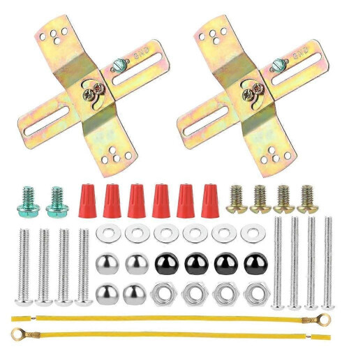 2 Sets Light Fixture Mounting Bracket,4 Inch Cross-Shaped Mount Bracket Light Crossbar Bracket with Screws