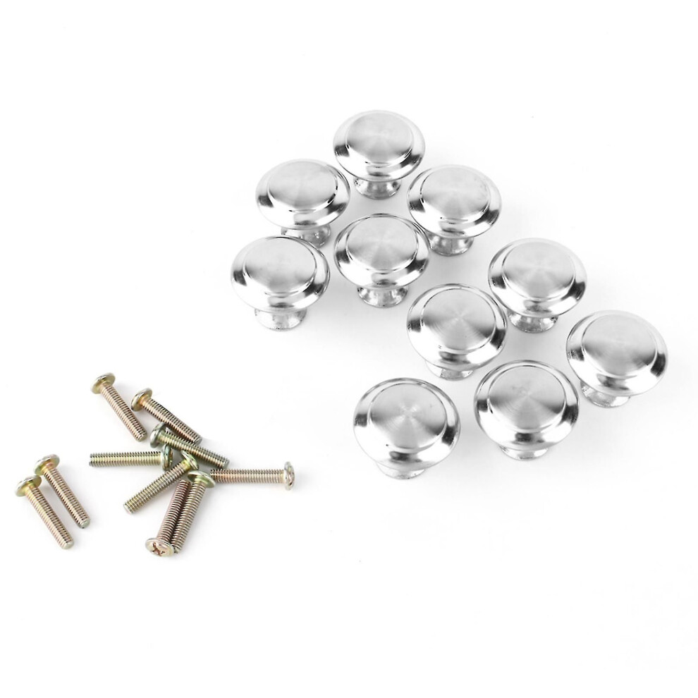 10Pcs Round Stainless Steel Cabinet Knobs Drawer Handles Cupboard Accessories 9319739715163