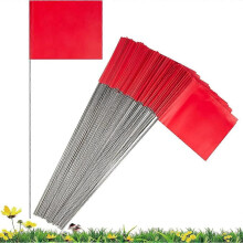 100 bandierine di segnalazione rosse in PVC, impermeabili e resistenti alla luce, compatibili con piccoli