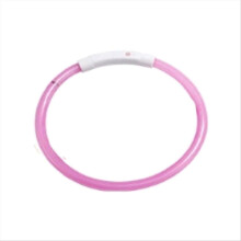 Dog Collar Detachable Glowing USB Charging Luminous Leash Pink