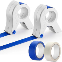 2 Pack Masking Paint Tape Applicator with White Blue Each 1.4 Inch Painters Tape, Portable Masking