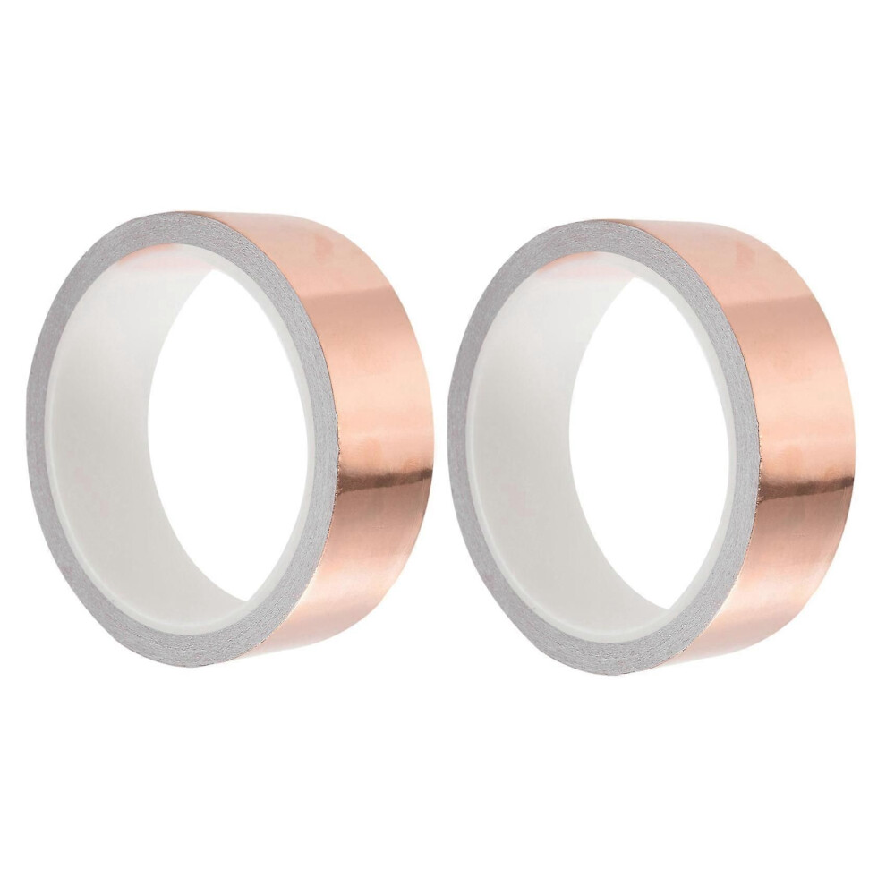 2Pcs 30Mm X10m Copper Foil Tape Adhesive Emi Shielding Guitar Slug Snail Barrier Tool 9319739714128