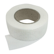 Zelfklevende witte glasvezelgaastape, geschikt voor scheuren en gaten.