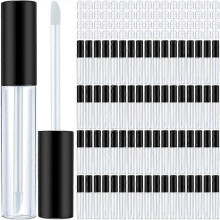 100 st 10 ml tomma läppglansrör genomskinliga mini-återfyllningsbara läppbalsamsbehållare flaskor plast
