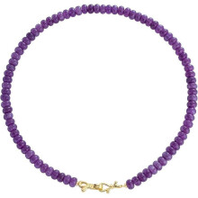 1 collana girocollo con perline di ametista da 40 cm, compatibile con collane girocollo e bracciali