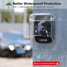 Waterproof Cover for Wireless Doorbell Door Bells Button Transparent Protector