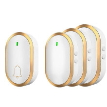 1 Button 3 Receiver Wireless Waterproof Doorbell Range Intelligent DoorBell Chime for Home Door Bell Camera EU Plug
