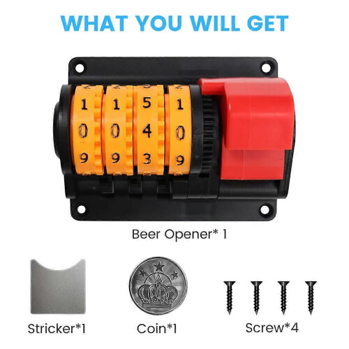 Wall Mounted Beer Counter Bottle Opener with Precise Numbers 2