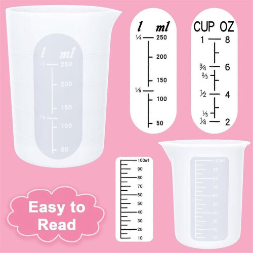 6Pcs Silicone Measuring Cups Set - Epoxy Mixing Cups 1