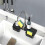Kitchen Faucet Absorbent Mat Sink Splash Guard Silicone Black 4