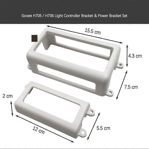 Fit compatible Govee H705 / H706 Light Controller Bracket & Power Bracket Set, Power Adapter & Controller Box Mount Set 2