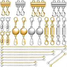 26 pezzi Prolunga per collana con chiusura magnetica per gioielli