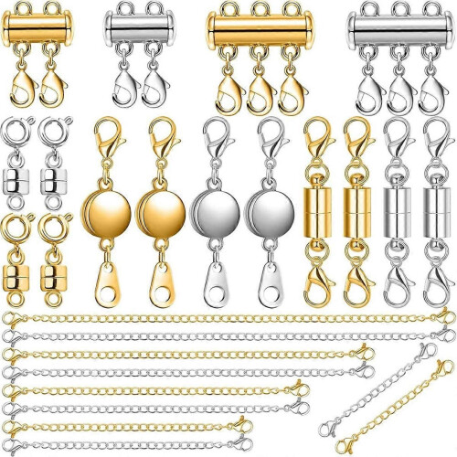 26 pezzi Prolunga per collana con chiusura magnetica per gioielli
