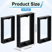 6 extensores de caja eléctrica, extensores de caja de tomacorriente de una sola unidad de 1/2 pulgada,