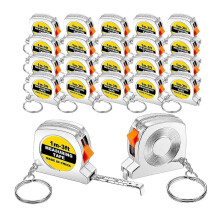 50 cintas métricas llavero, cintas métricas de bolsillo funcionales, cintas métricas pequeñas retráctiles,