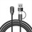 Καλώδιο φόρτισης ρολογιών USB Type C 2 σε 1 για 8, 7 Series, Forerunner 245, 255, 955, Venu 2 A μαύρο 1