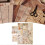 10 Sheets Vintage Paper Decorative Multipurpose Antique Paper Set for Diaries Cards Scrapbook Patchwork Pattern 1