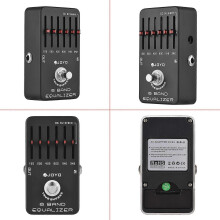 6-bands EQ-gitarrpedal Equalizer-effektpedal för elgitarreffektpedal True Bypass DC 9V och batteristöd