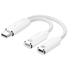 2-in-1 USB C to for Interface Audio Adapter,USB C Male to for Interface Headphone Female Converter