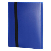 Libro raccoglitore di carte di grande capacità, impermeabile e antipolvere, blu, per giochi da tavolo.