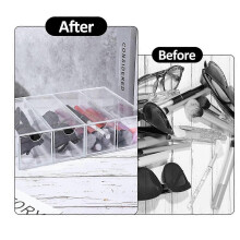 Acrylic Organizer, Clear Washi Tape Storage Holder with 4 Sliding Drawers, for Scrapbooking Art Craf