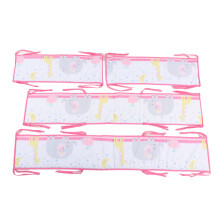 Melhoria na roupa de cama do bebê, forro de malha com bloqueio de luz, sistema Secure-Me fácil de instalar, estampa em tons pastel, desenhos