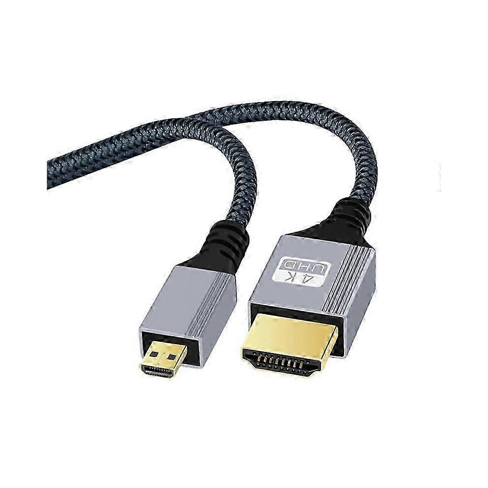 10M 4K Hdmi To Micro Hdmi Braided Wire 120Hz -Plated Interface Hd Video Transfer Cable Gold 9319739656763