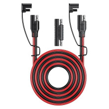 Auton akun latauskaapeli SAE - SAE 12V-36V pikairrotettava jatkokaapeli 16 AWG Line Car 6M E
