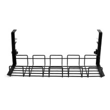 Under Desk Cable Management Tray - Metal Wire Organizer for Home Office, No Punching Required