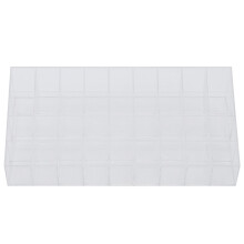 Organizzatore per lucidalabbra ecologico, vassoio trasparente per cosmetici e trucco per il corpo, versatile e pratico per un'organizzazione elegante