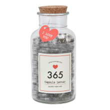 365 capsule con messaggio, simpatiche capsule con messaggio vuoto, regalo con bottiglia di vetro, compatibili