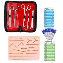 Complete Suture Kit for Students,Including Silicone Suture Pad and Suture Tool Practice Suture Kit f