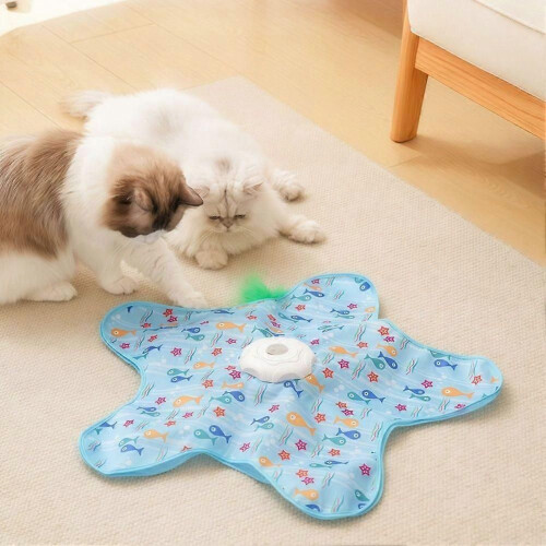 Interactive Cat Toy with Motion-Activated Mouse, Squeaky Sounds, and Hidden Feathers 1