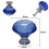 10 Pcs 30mm Blue Diamond Crystal Cabinet Knobs, Drawer Pull Handles for Kitchen Cupboards & Chests 4
