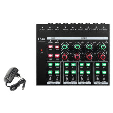 -LQ04 Mini-Audio-Frequenzweiche, kleiner Mixer, Mehrkanal-Kopfhörerverstärker, EU-Stecker