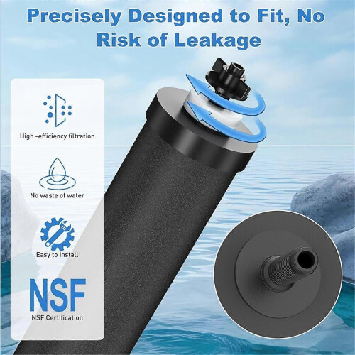 Water Filter Replacement for Purification Elements, Activated Carbon Filters for Water 2pcs 1
