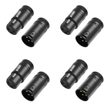 8X Male & Female Compact XLR Microphone Solder Adapter Adjustable 90 3Pin XLR Solder Connector 3 PIN XLR Ends