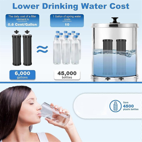 Water Filter Replacement for Purification Elements, Activated Carbon Filters for Water 2pcs 2