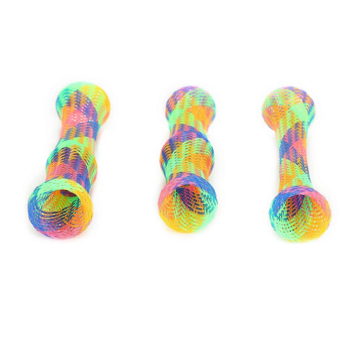 3 Pack Cat Spring Tubes, Colorful Bouncing Interactive Cat Toy with Bell and Catnip 2