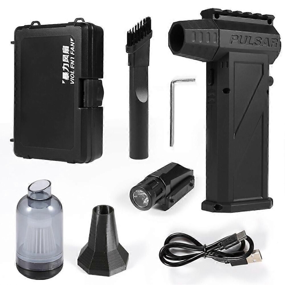 Turbo Jet Fan Compressed Air Duster 140000Rpm Violent Blower Industrial Duct Fan With Flashlight For Pc Car Clean 9319739662924
