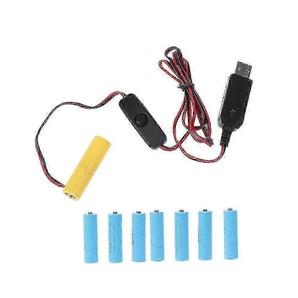 Qc3.0 Usb To 5V 6V 7.5V 9V 12V Lr6 Aa Battery Eliminator Power Cable 9319739657173
